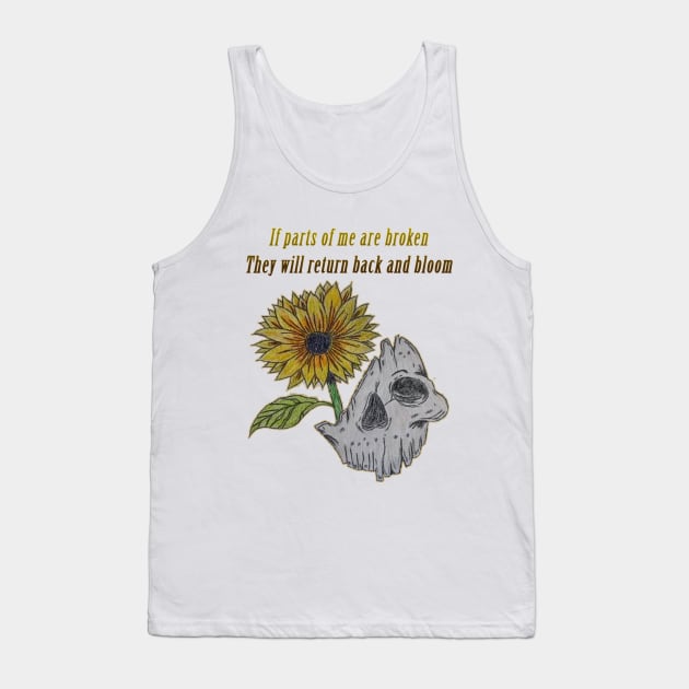 back and bloom Tank Top by shaimaa natshah